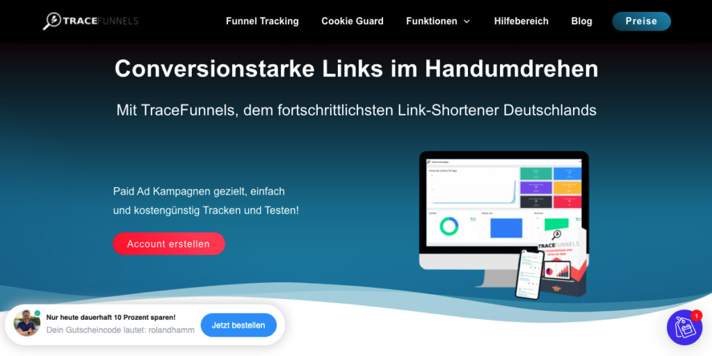 Link Shortener TraceFunnels