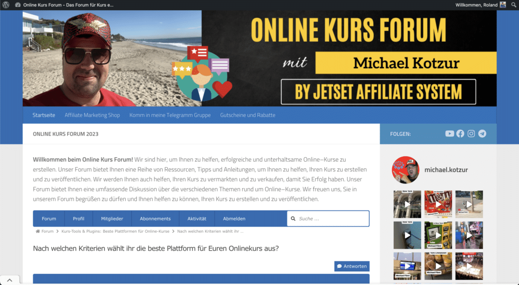 Online Kurs Forum - Super Affiliate System