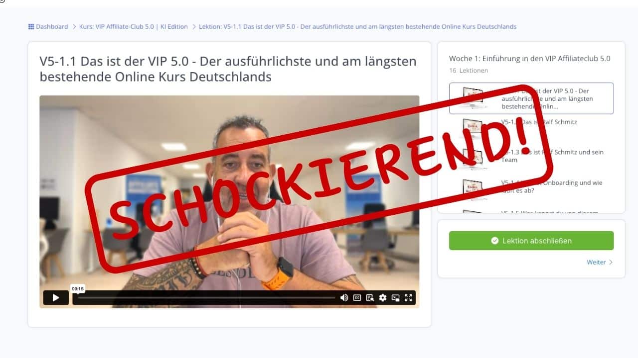 Schockierend! Ralf Schmitz Vip Affiliate Club 5.0 Erfahrungen – Mit KI schneller zum Erfolg als je zuvor!